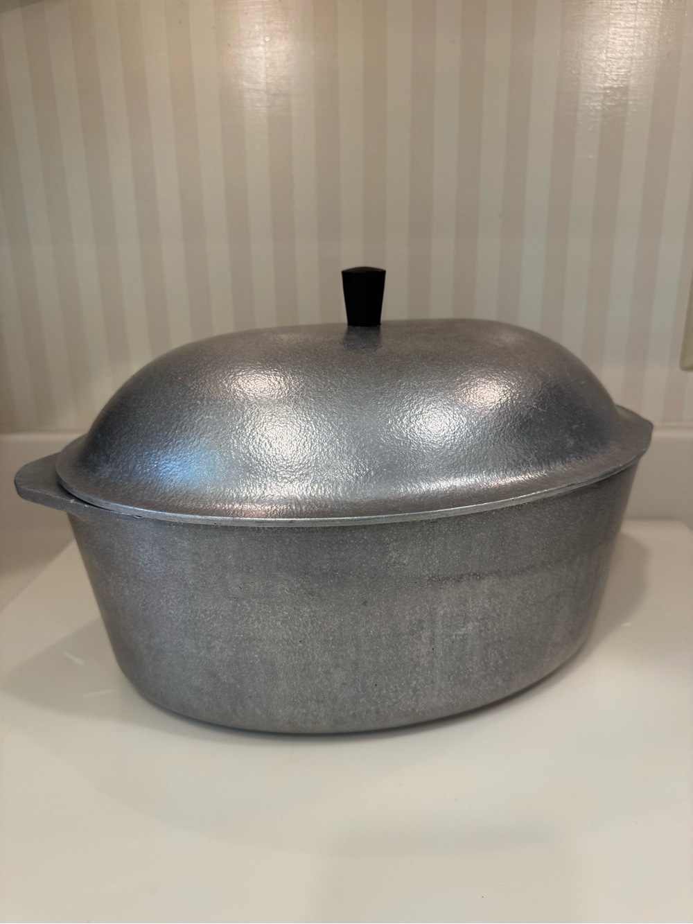 Vintage Aluminum Hammercraft Cookwear Roasting Pan With Dome Lid
